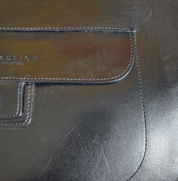 Kenneth Cole Reaction black leather y2k shoulder bag - Picture 11 of 12
